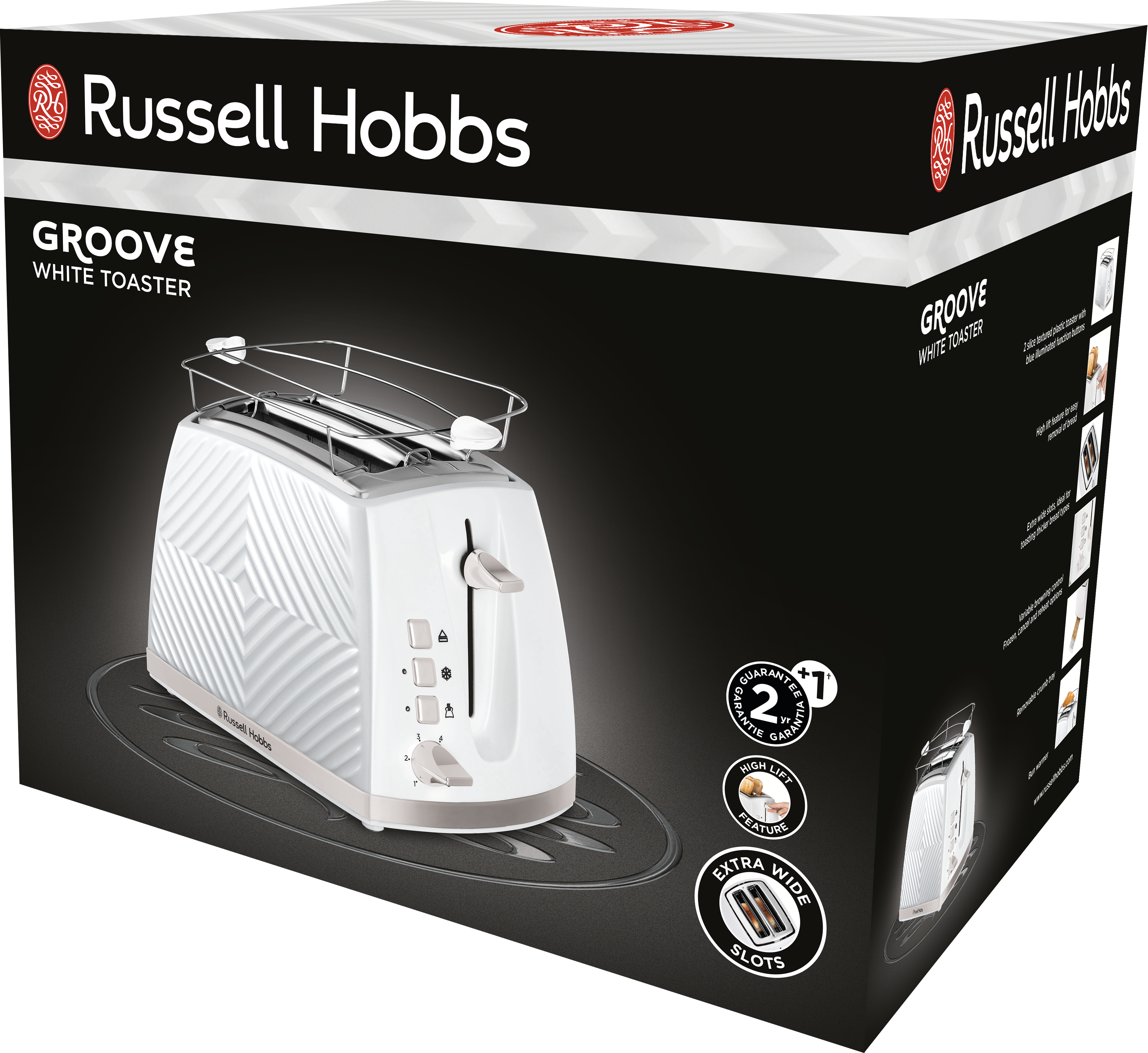 Groove 2S toaster - hvid